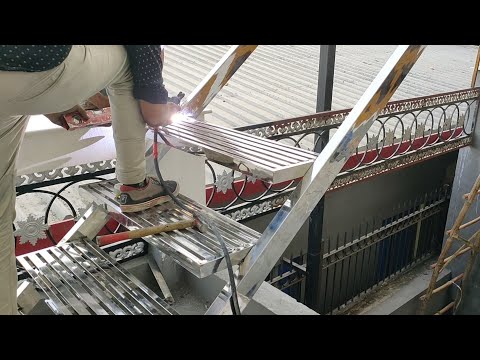 stainless steel / stairs install stick welding project