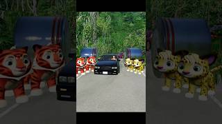 small tiger 🐅 child vs dummy car 😲 #funny #tiger #kids #gaming #reels #shorts #beamng_drive screenshot 2