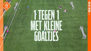 𝟏 🆚 𝟏 met kleine goaltjes ⚡ I OEFENSTOF ⚽