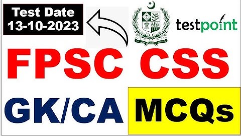 FPSC CSS GK/Current Affairs solved paper held on 13/10/2023