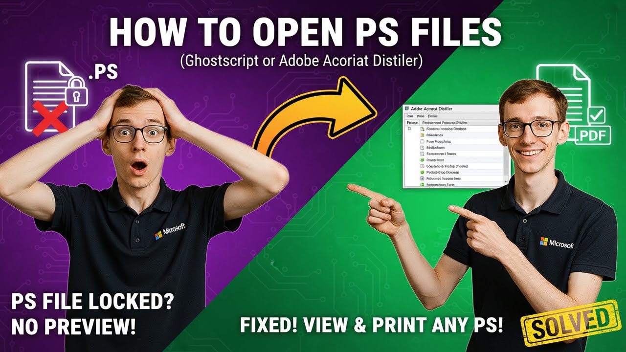 How to Open PS Files (Ghostscript or Adobe Acrobat Distiller) - YouTube