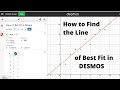 Understanding Line of Best Fit in DESMOS