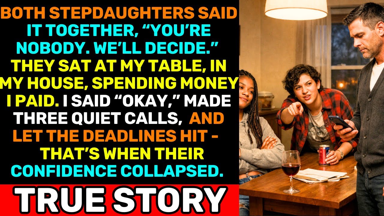 Stepdaughters Said “you’re Nobody. We’ll Decide” At My Table — I Said Okay And Let Deadlines Speak