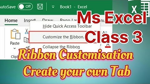 3 Ms Excel Ribbon Customisation Create Your Own Tab for speed #excel #exceltutorial #exceltricks
