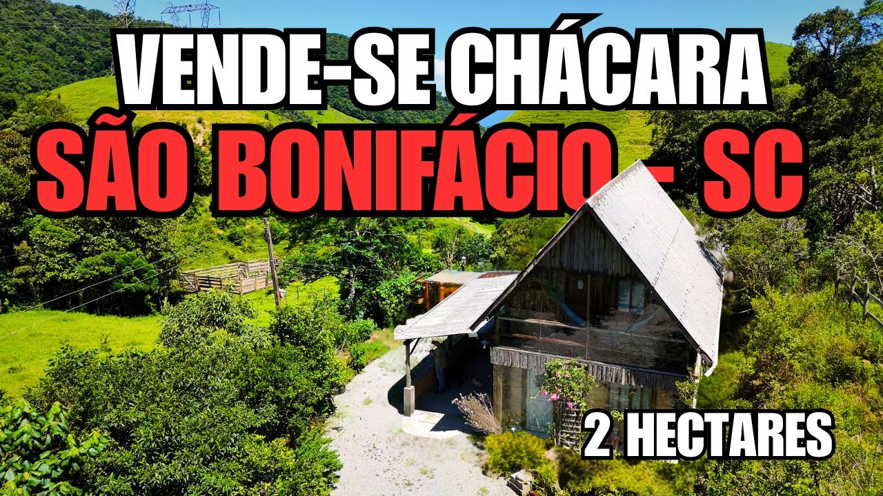 CHÁCARA A VENDA EM SÃO BONIFÁCIO - SC | 2 HECTARES | BEM LOCALIZADA | ACEITA PERMUTA | R$ 515 MIL