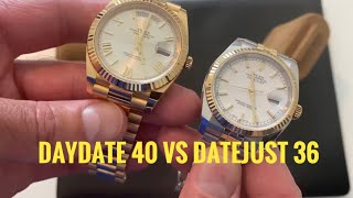 Rolex day date 40 vs DateJust 36