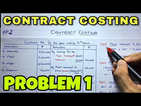 #2 Contract Costing - Problem 1 - B.COM / CMA / CA INTER - By Saheb Academy
