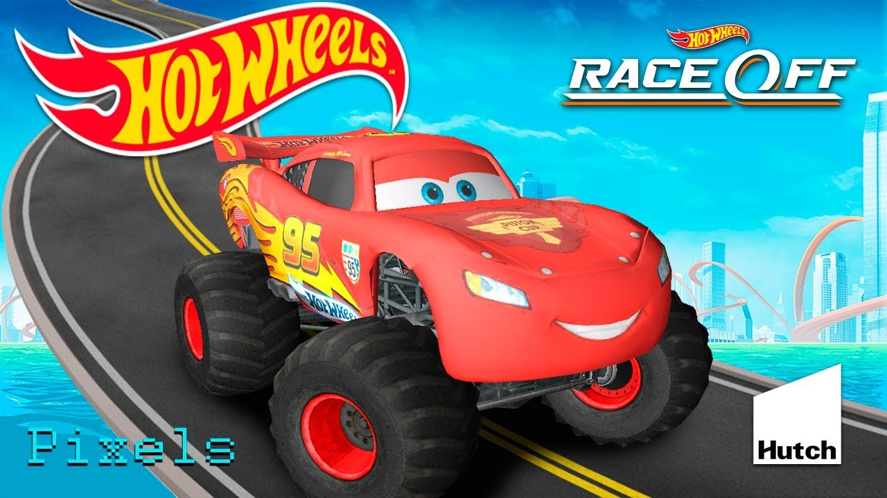 hot wheels race off lightning mcqueen