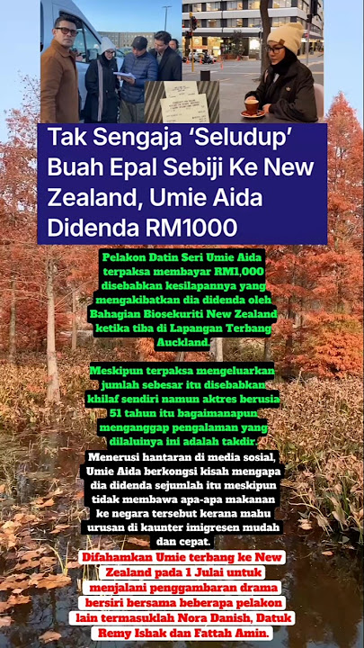 tak sengaja'selundup'buah apel sebiji umie aida kena denda rm1000#fypyoutube #malaysia