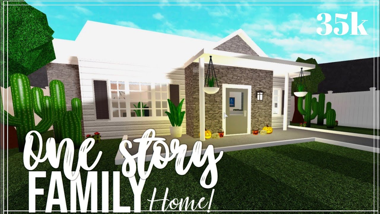 Roblox Bloxburg One Story Family House 35k Speedbuild Youtube - roblox bloxburg family house 35k