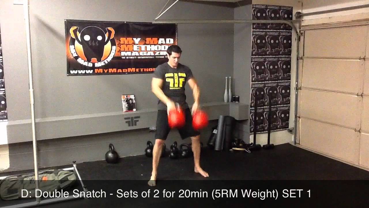 Double Kettlebell Snatch Workout Day 5 YouTube