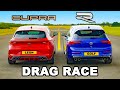 VW Golf R V Cupra Leon DRAG RACE