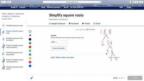 Khan Academy Simplify Square Roots