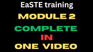 Module 2 Easte training | Qead Application