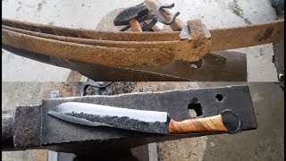 Forging a Ring Kinfe out of Leaf Spring.