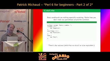2016 - ‎Perl 6 for beginners -- part 2 of 2‎ - Patrick Michaud
