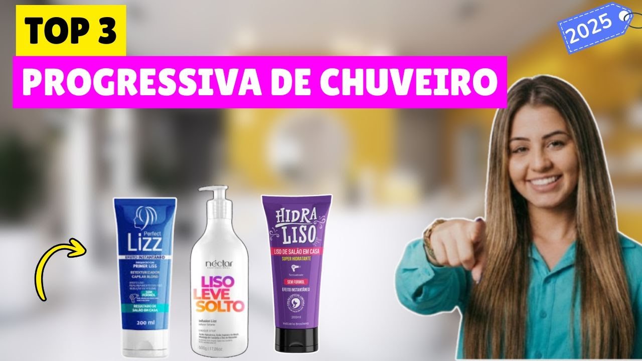 Top 3 MELHORES PROGRESSIVAS DE CHUVEIRO sem formol | Qual a melhor progressiva de chuveiro de 2026?