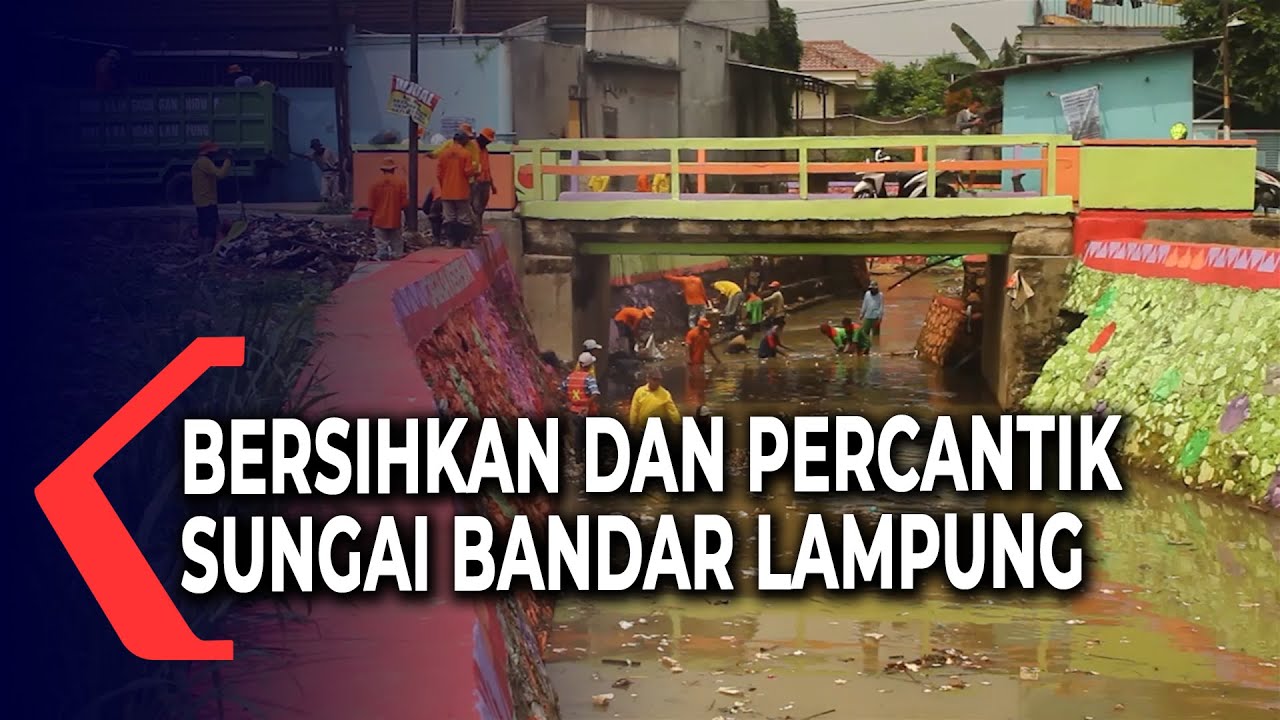 Wali Kota Bandar Lampung Eva Dwiana Percantik Tiap Dinding Aliran Sungai