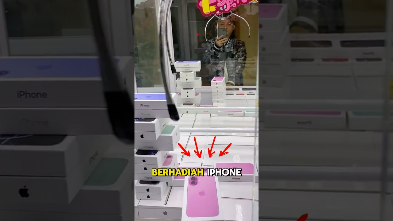 Mesin capit berhadiah Iphone ada ga ya di Indonesia🤔 