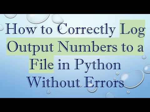 How to Correctly Log Output Numbers to a File in Python Without Errors