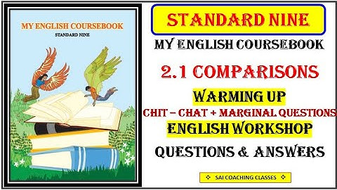 Workshop Class 9 English 2.1 Comparisons। Question answer 2.1 comparisons।workshop std 9 english 2.1