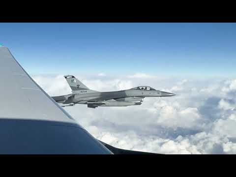 PAF JF-17s and F-16s | Escorting Kazakh President Kassym-Jomart Tokayev into Pakistan Airspace