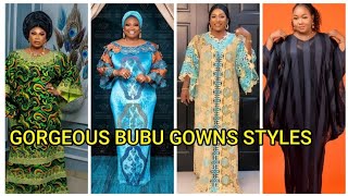 AFRICAN Boubou LACE Dresses For Ladies/ ANKARA Bubu Kaftan Gowns STYLES #bouboustyles #fashion #2025