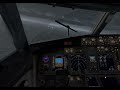Опасность/Гроза Дождь Ветер/ Посадка самолета в шторм/BOEING 737