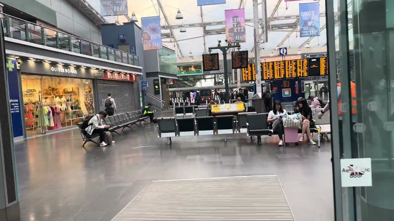 Rail journey from Manchester to Nottingham UK