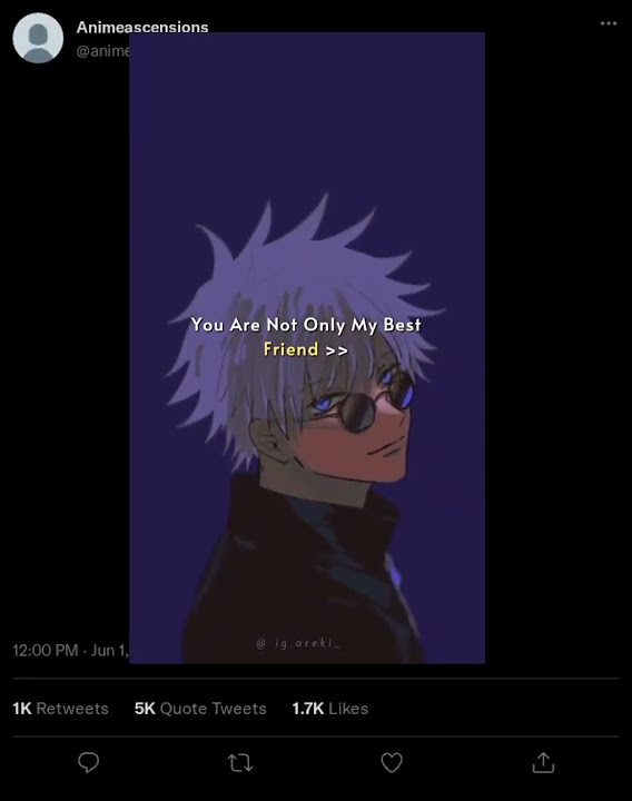 you-are-not-only-my-best-friend-anime-gojo-youtube