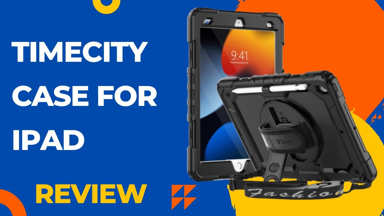 Timecity Custodia Antiurto Per IPad 10.2'' (7a/8a/9a Gen) – Con Supporto Pieghevole E Portastilo – Protezione 3 Strati, Nero