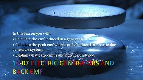 Physics 10-07 Electric Generators and Back emf