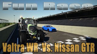 Fun Race Ls19 survivor  LANDWIRTSCHAFTS SIMULATOR 19 Event Map # 3 Valtra WR Vs.Nissan GTR screenshot 3