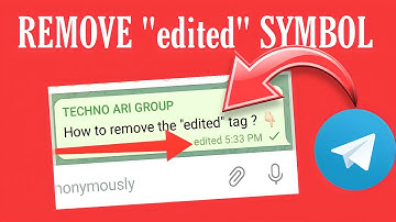 How To Remove EDITED Symbol in Telegram Message |   Telegram mod trick | hindi