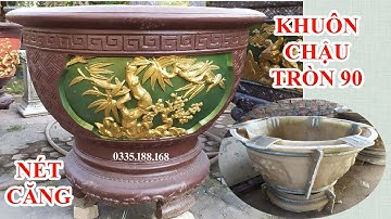 Kỹ thuật đúc chậu tròn khuôn Composite có lòng trong - Khuôn chậu Sơn Cương