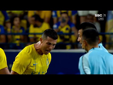 Cristiano Ronaldo VERY ANGRY with Referee Tonight vs Shabab Al-Ahli