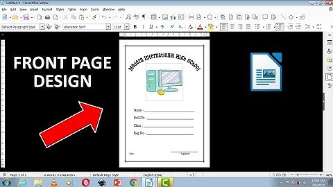 How to Create a Project Front Page in Libreoffice calc | Cover Page Design in Libreoffice calc