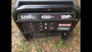 Subaru Robin Powered Black Max 5250 Watt Generator ...Look's NEW but will NOT start!!!