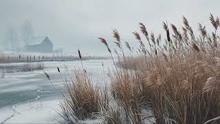 Serene Winter Lofi ❄️ Snowy Cabin & Frozen Lake Ambience for Peace (1 Hour) screenshot 4