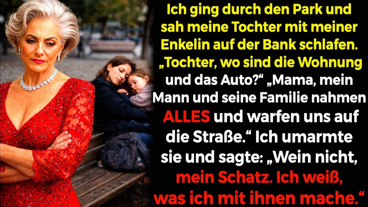 Ich sah meine Tochter und Enkelin auf einer Parkbank Schlafen. Mein Schwiegersohn nahm Alles…