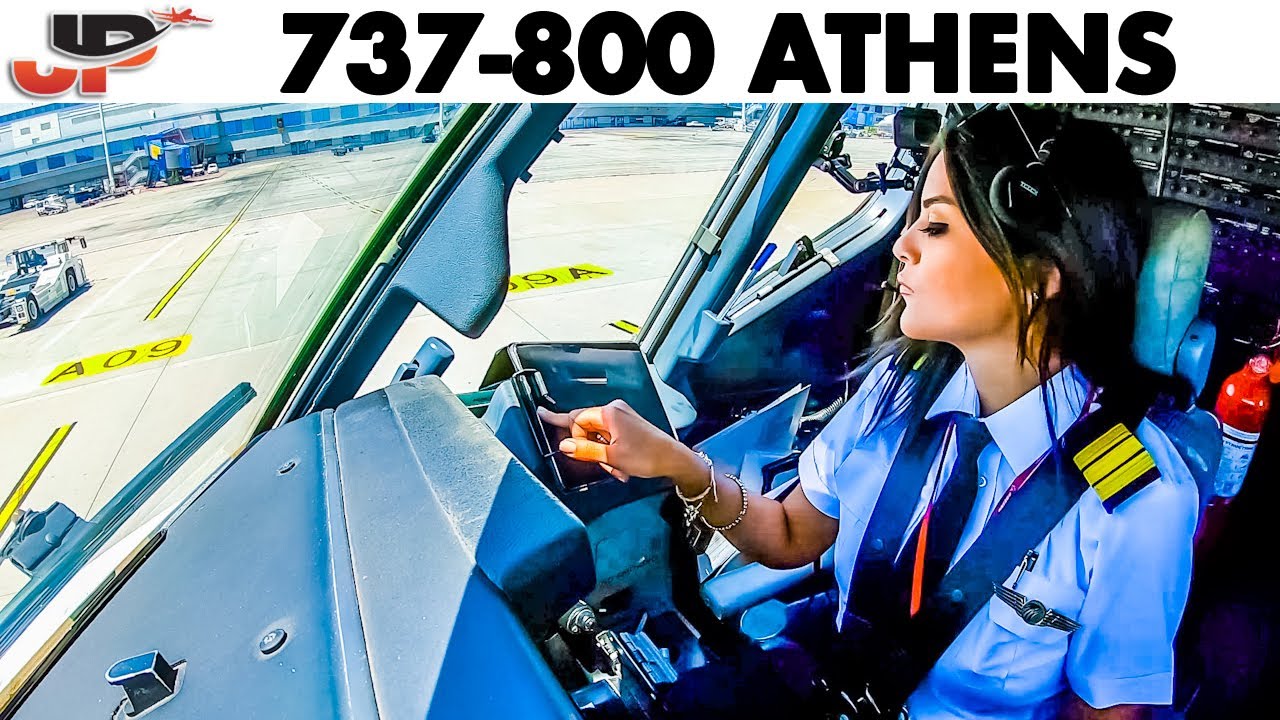 Piloting the Boeing 737 out of Athens  Cockpit Views