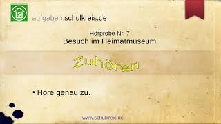 Vorlesetext Hörprobe Nr. 7 Besuch Im Heimatmuseum