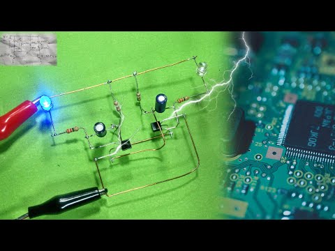 how to make flip flop led flasher circuit using transistor bc547 || flip flop circuit