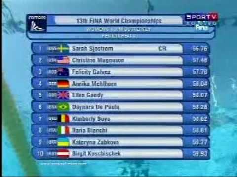 Eliminatrias 100m borboleta Daynara de Paula e Gabriella Silva 13 mundial de esportes aquticos