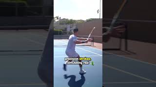 Taking Karue’s game to the next level, one shot after another. Full session on our YT. #tennispro screenshot 5