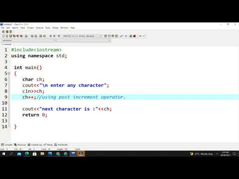 c++ program for accepts a character  and display the next character