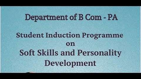 BCom PA 2021 - 2025 First years orientation programme