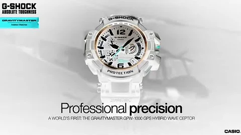 PROFESSIONAL PRECISION A WORLD FIRST THE GRAVITYMASTER GPW-1000 GPS HYBRYD WAVE CEPTOR  ❕ #Gshock