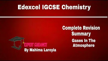 IGCSE EDEXCEL CHEMISTRY Gases In The Atmosphere| Edexcel IGCSE |Chemistry| Complete Revision Summary