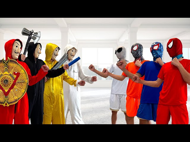 TEAM SPIDER-MAN vs BAD GUY TEAM || We Are FIGHT Everyday....!!! ( Funny, Live Action ) class=